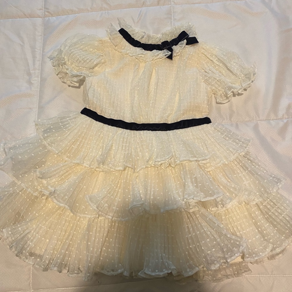 Girls cream dress